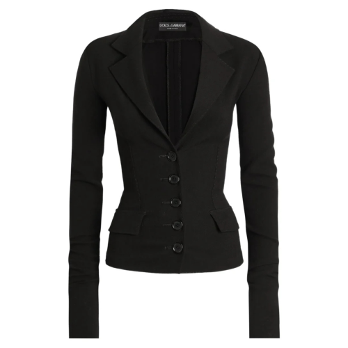 Black Single-Breasted Wool Jacket