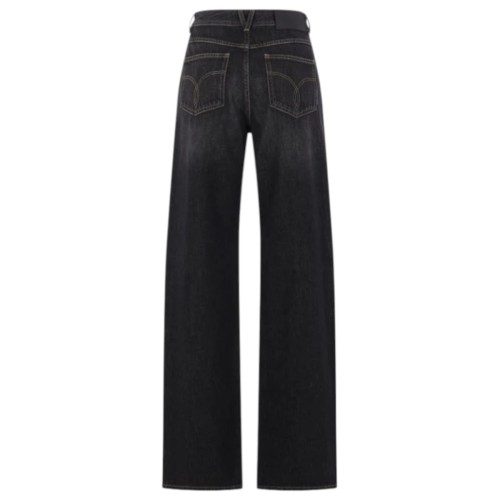 Black Denim Jeans With Stud Details