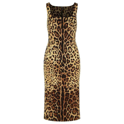 Leopard-Print Silk Dress