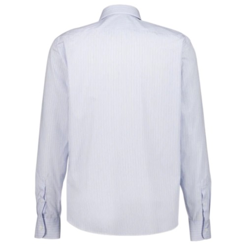 Sky Blue Cotton Shirt With Pearl Buttons