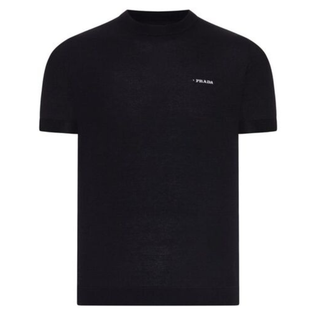 Black Cotton Crew Neck Sweater T-Shirt