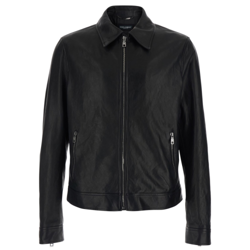 Black Leather Zip Jacket