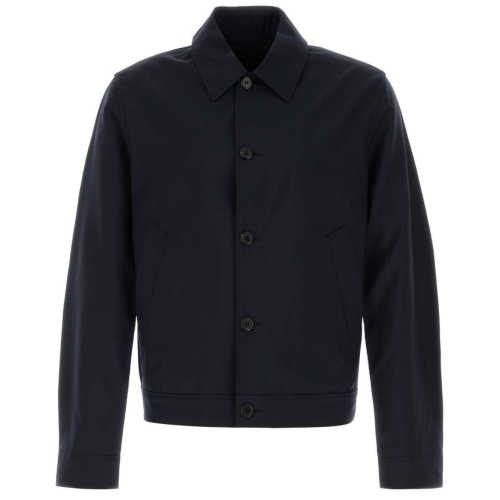 Navy Embroidered Logo Jacket