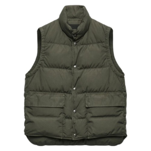 Military Green Cotton Down Vest
