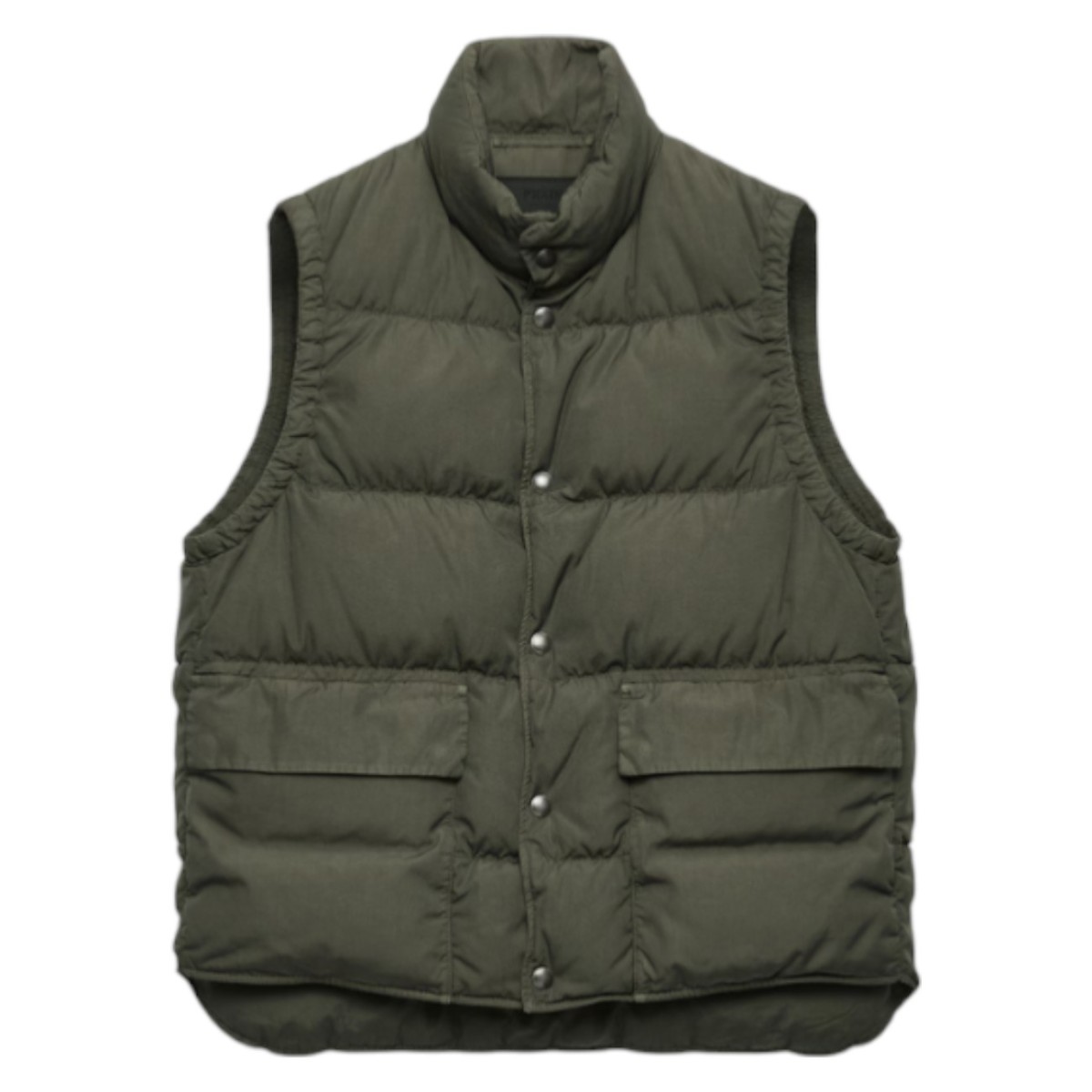 Military Green Cotton Down Vest