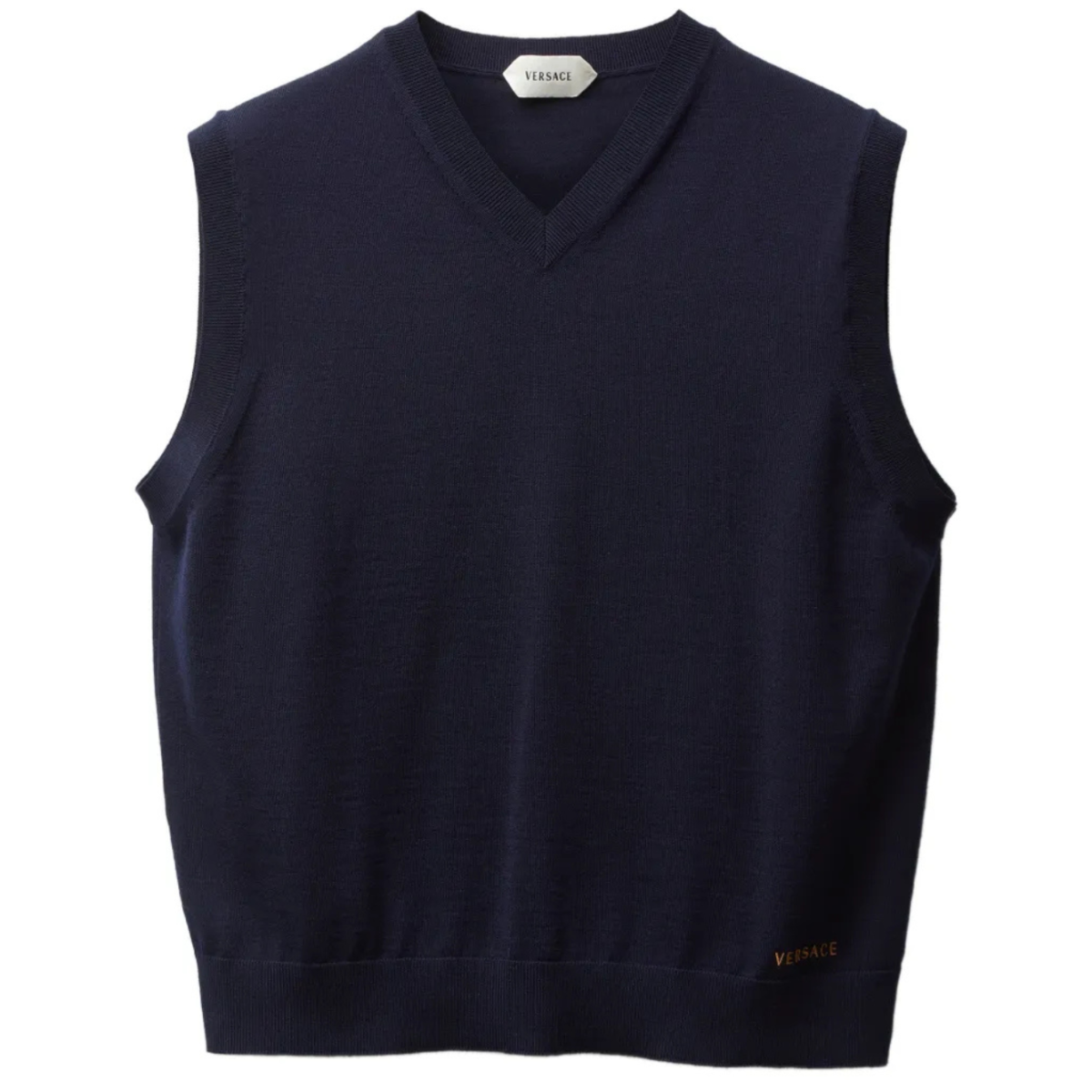 Navy V-Neck Knit Vest