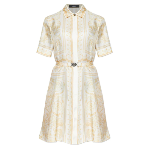 Barocco Print Silk Shirtdress