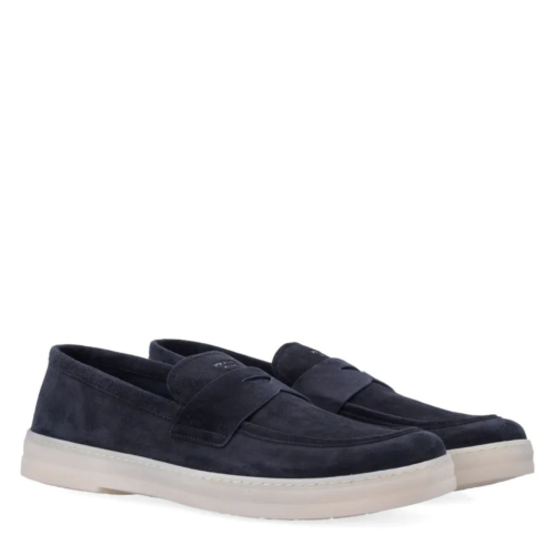 Dark Blue Suede Loafers