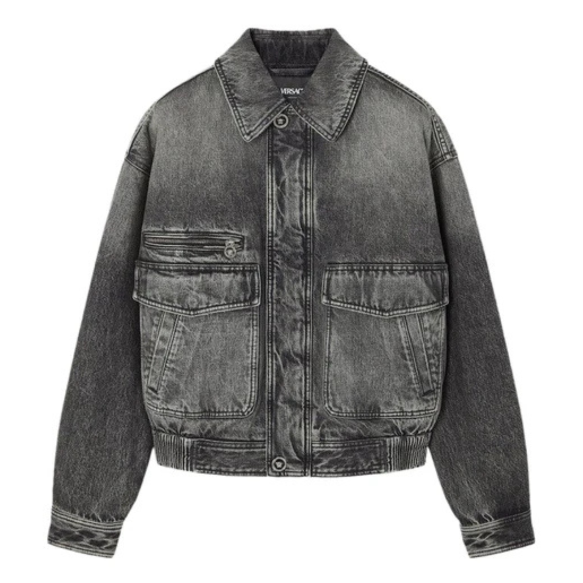 Grey Washed Denim Jacket