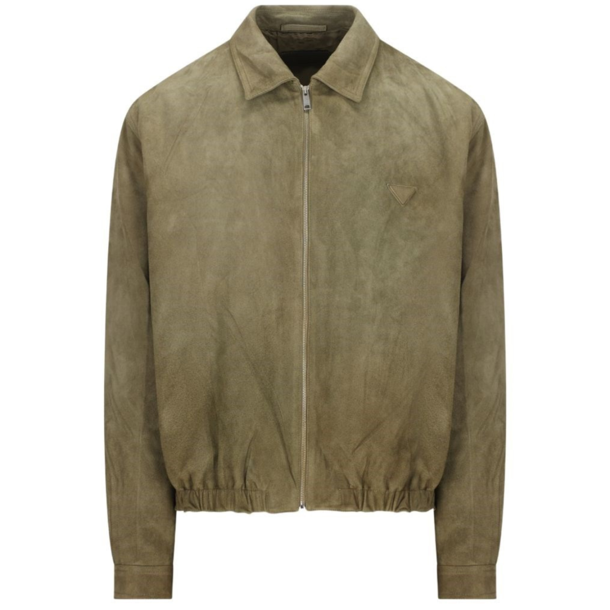 Green Suede Zip Jacket