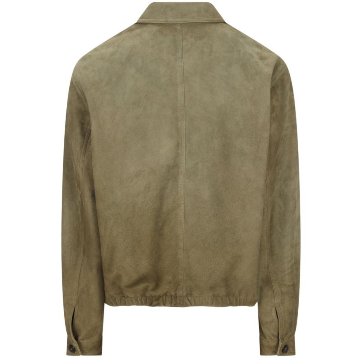 Green Suede Zip Jacket
