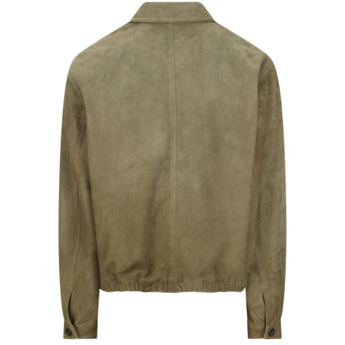 Green Suede Zip Jacket