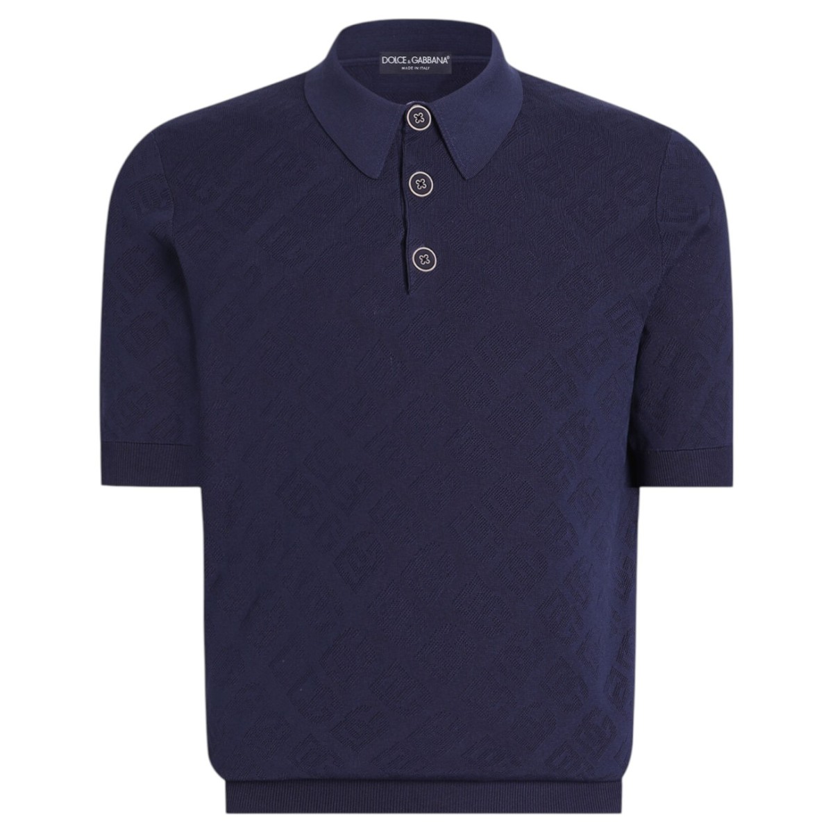 Navy Silk Polo Shirt