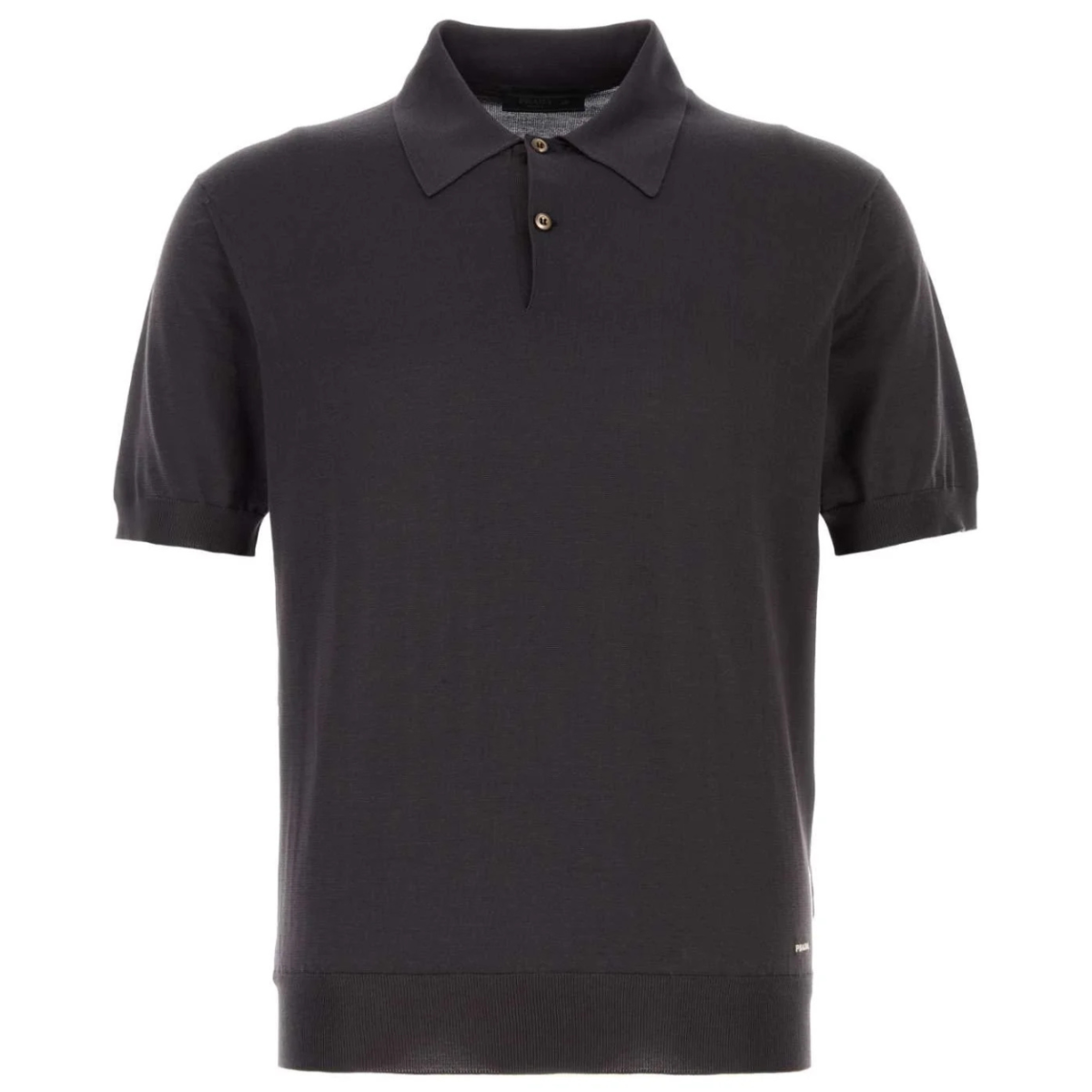 Dark Brown Silk Polo Shirt