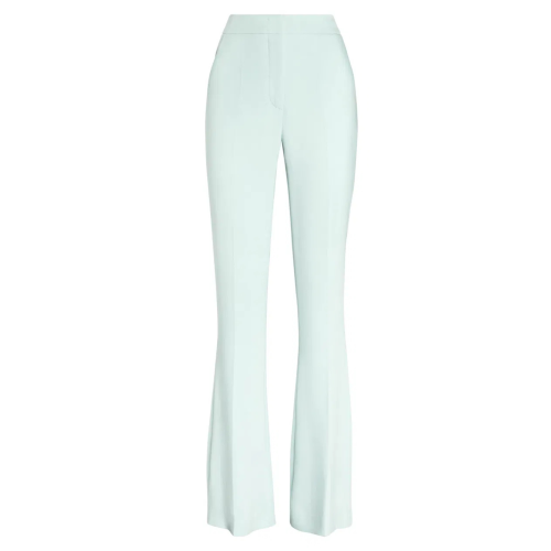 Canal Green Long Tailored Trousers With A High Waist