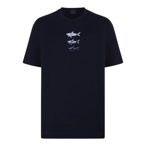 Navy Blue Shark Graphic T-Shirt