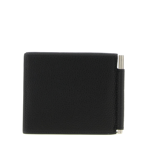 Black Hammered Leather Card Holder 2