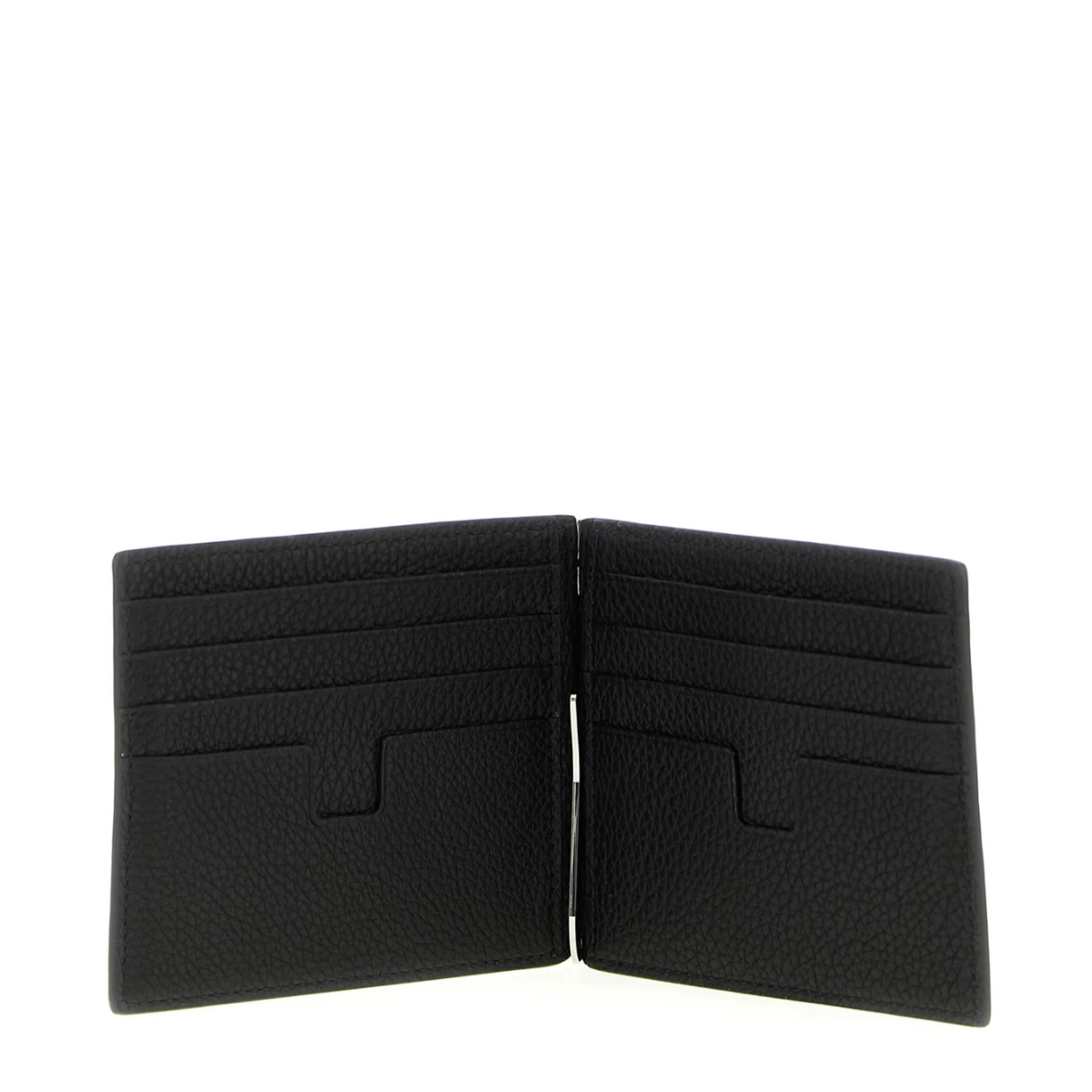 Black Hammered Leather Card Holder