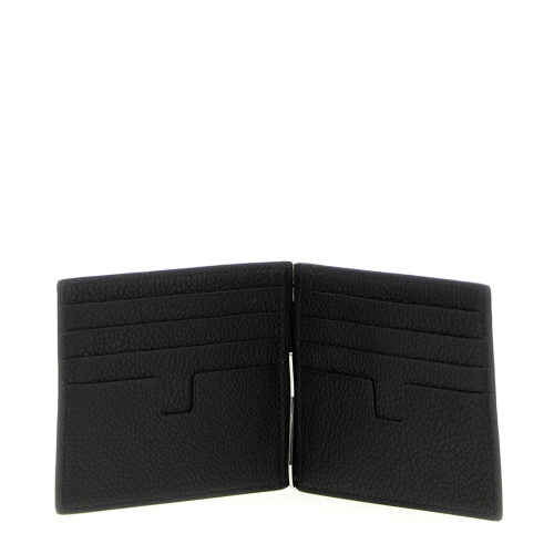 Black Hammered Leather Card Holder