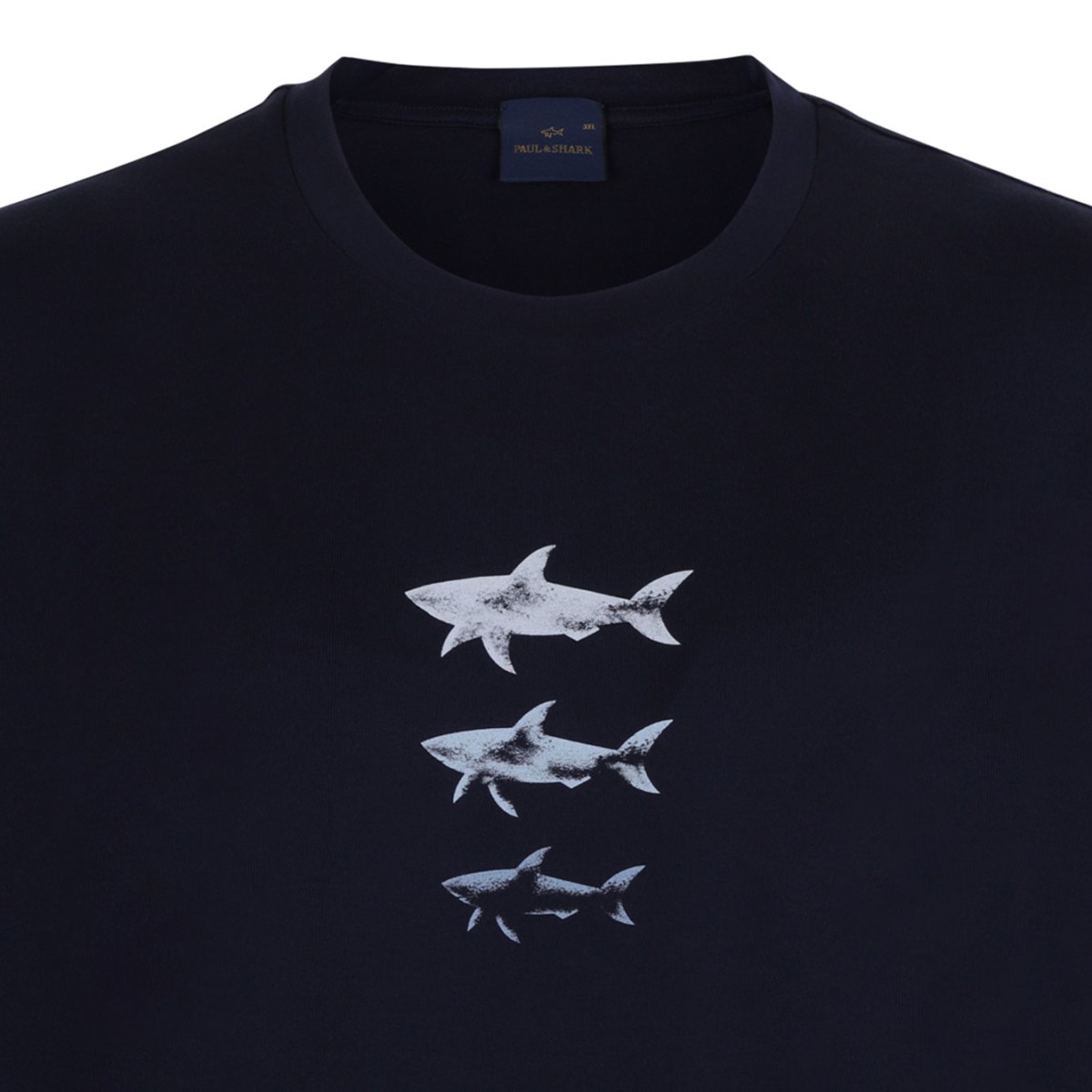 Navy Blue Shark Graphic T-Shirt