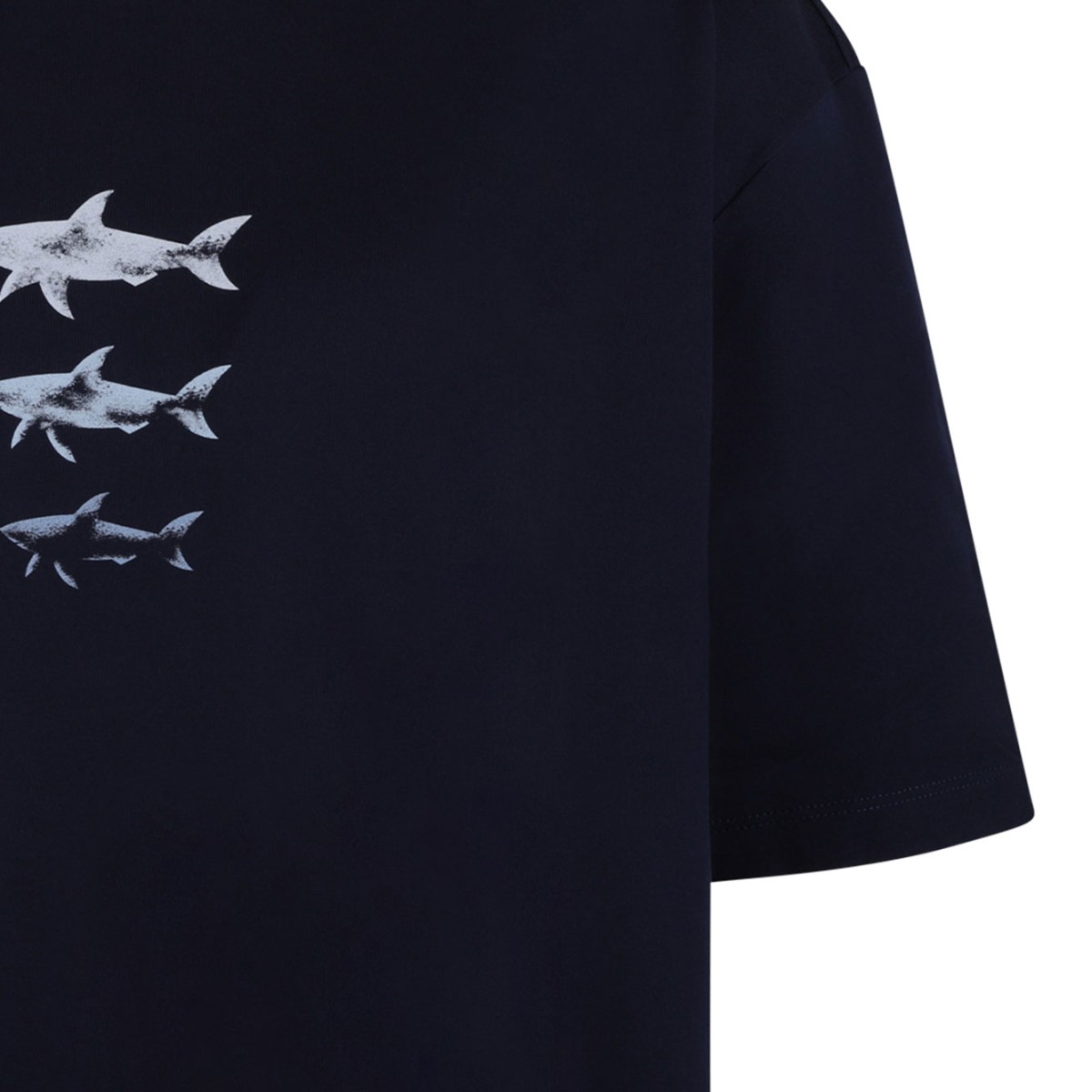 Navy Blue Shark Graphic T-Shirt