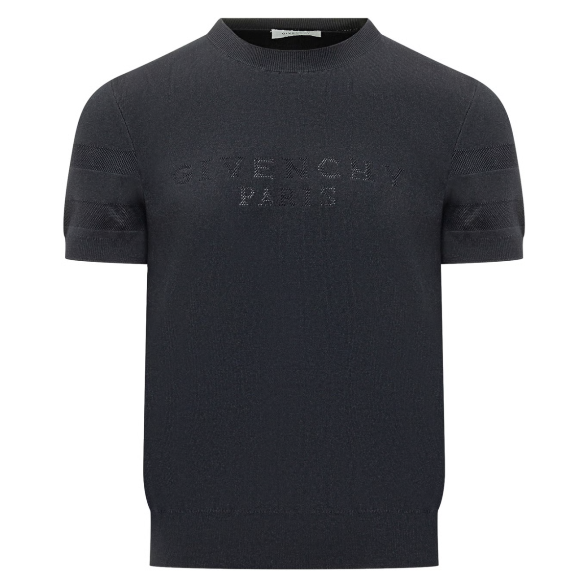 Dark Navy Mesh Panel Sweater