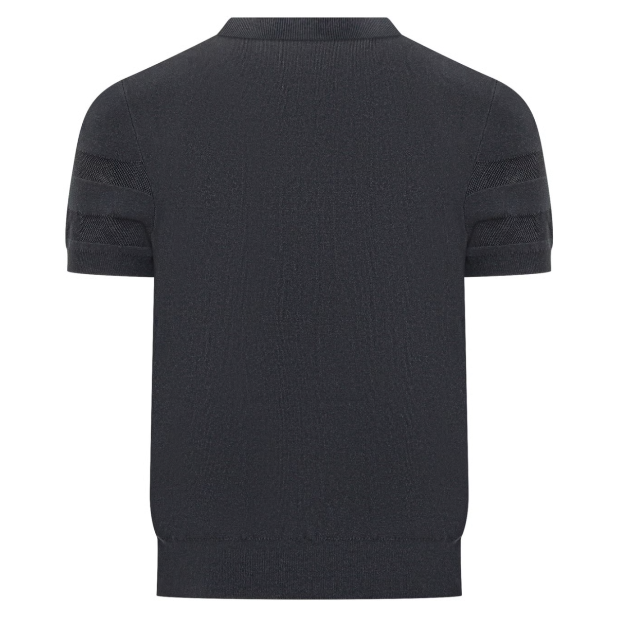 Dark Navy Mesh Panel Sweater