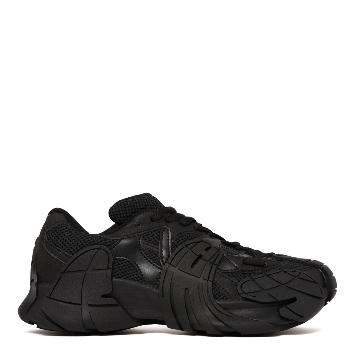 Black Tormenta Sneakers With Inserts