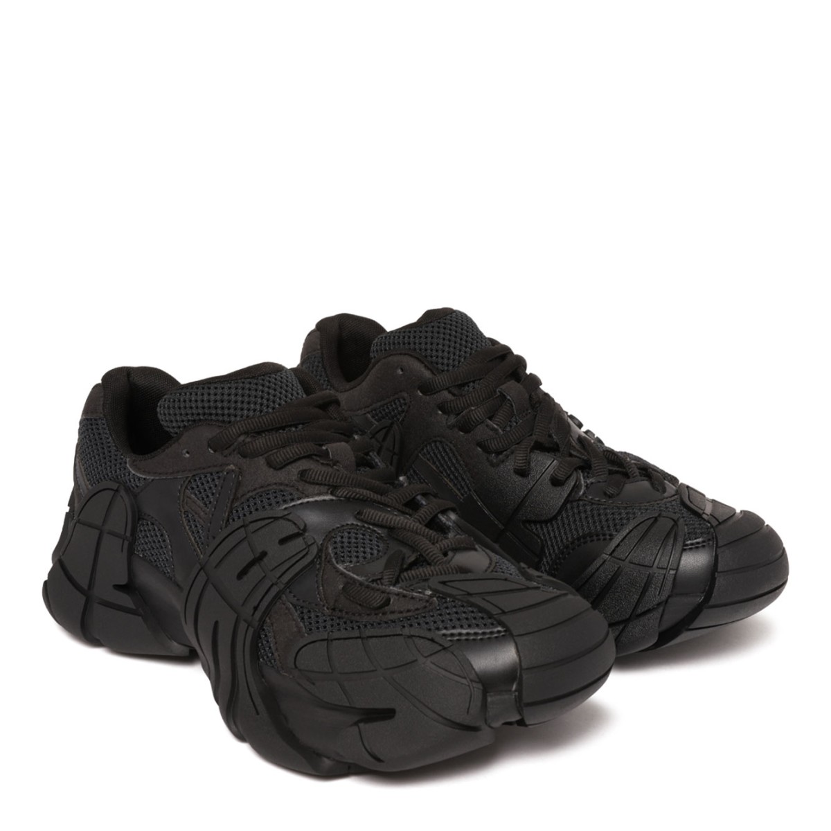 Black Tormenta Sneakers With Inserts