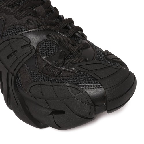 Black Tormenta Sneakers With Inserts