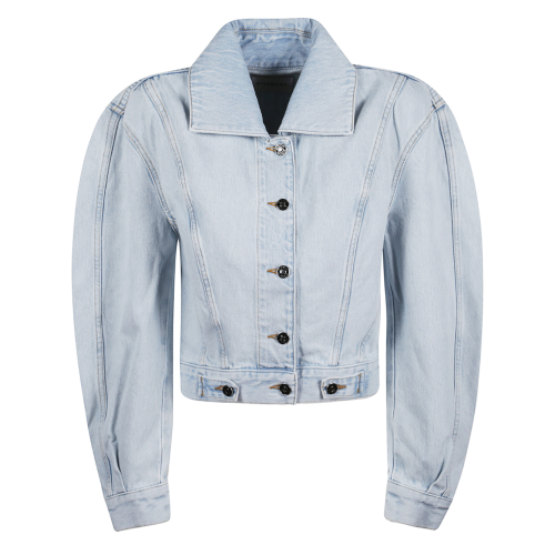 Back-To-Front Cocoon Jacket In Light Blue Denim