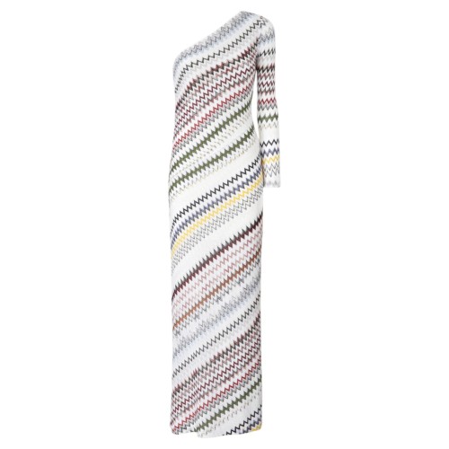 Multicolour Long One-Shoulder Dress