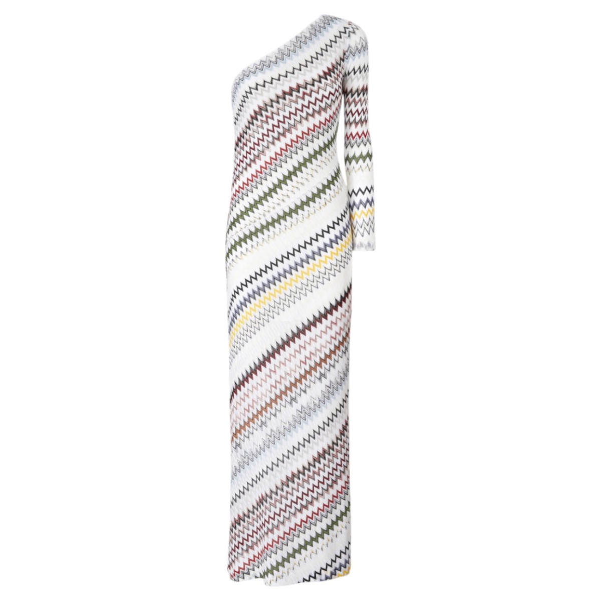 Multicolour Long One-Shoulder Dress