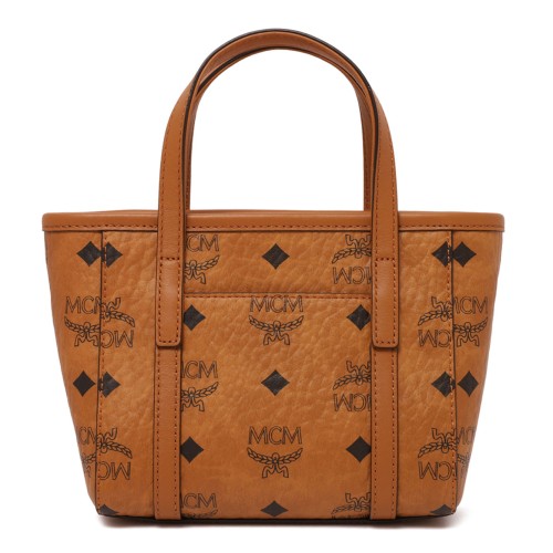 Cognac Toni Top-Zip Shopper in Visetos 2