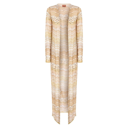 Multicolour Long Open Cardigan