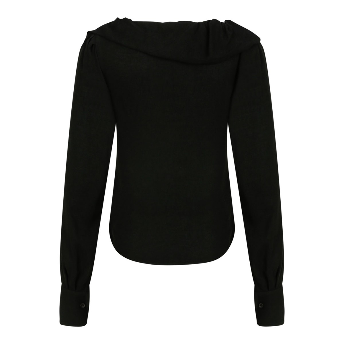 Draped Black Kendall Shirt
