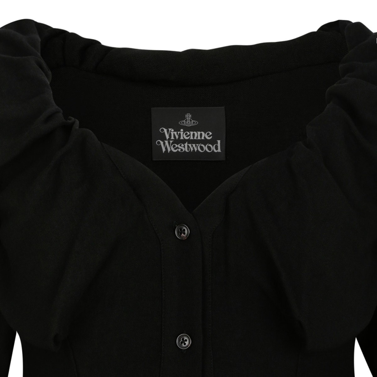 Draped Black Kendall Shirt