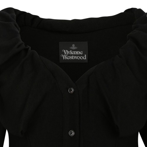 Draped Black Kendall Shirt