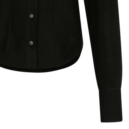 Draped Black Kendall Shirt