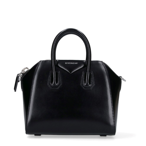 Black Mini Antigona Bag in Leather