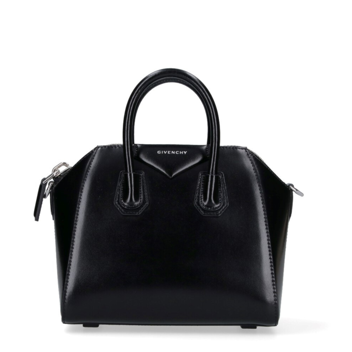 Black Mini Antigona Bag in Leather