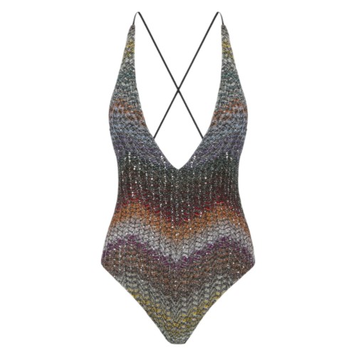 Multicolour Zigzag One-Piece Swimsuit