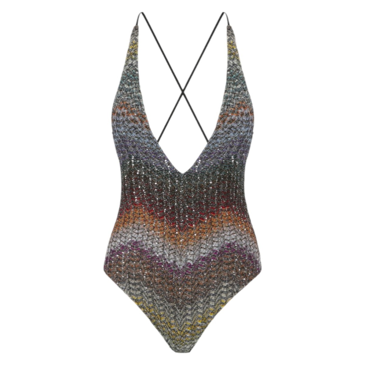 Multicolour Zigzag One-Piece Swimsuit
