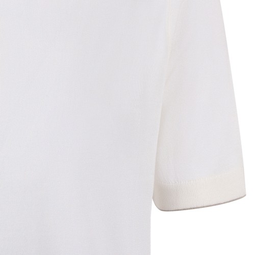 Open White Polo Shirt
