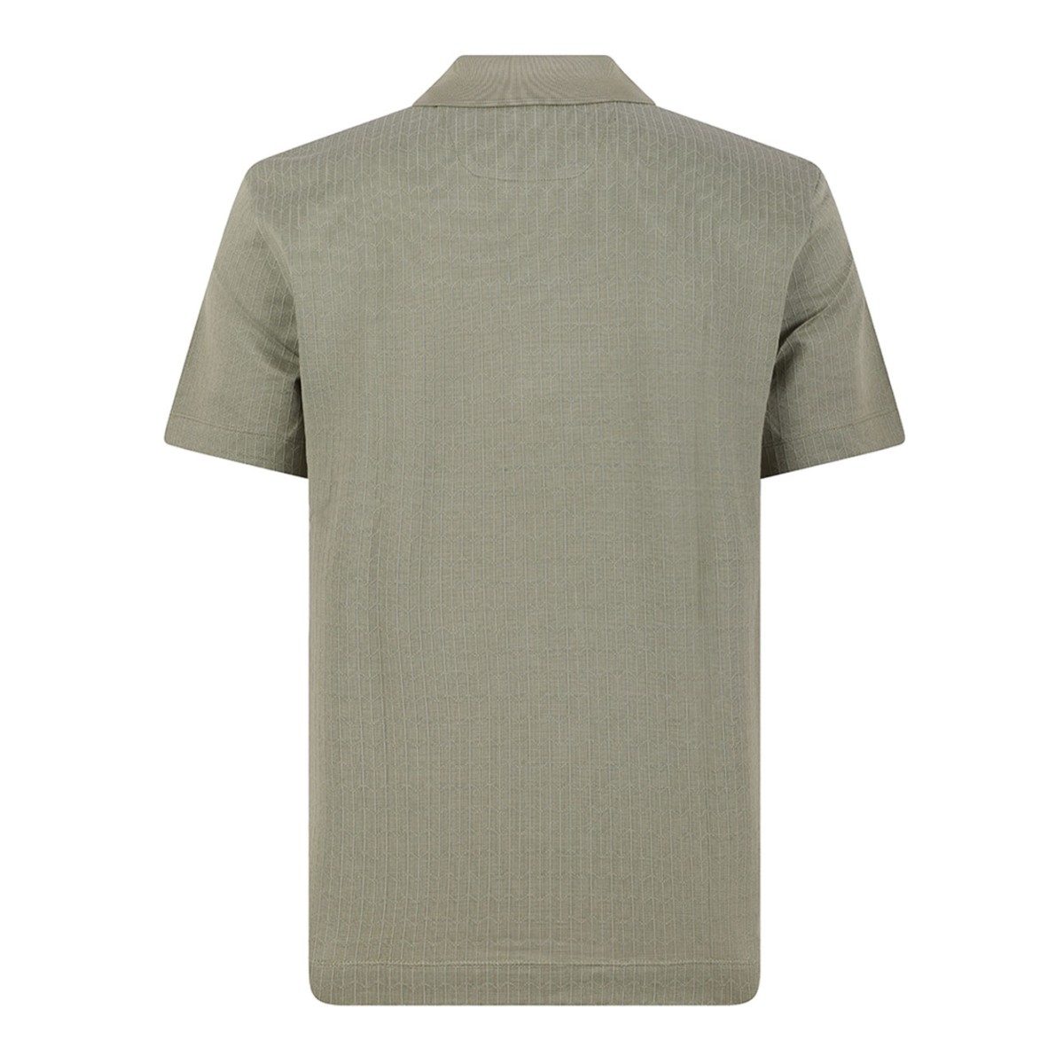 Zip-Neck Polo Shirt In Cotton And Silk