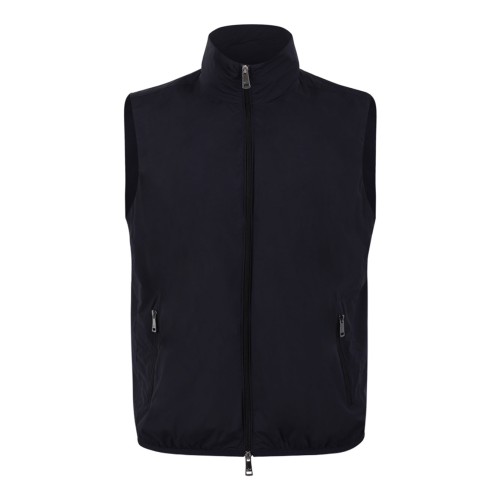 Navy Blue Zip-Up Vest