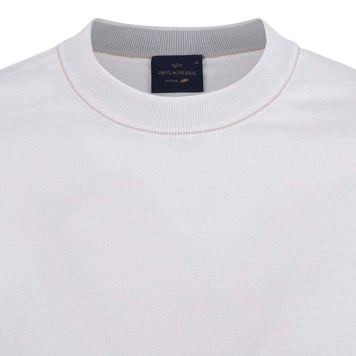 White Cotton Crew Neck Sweater