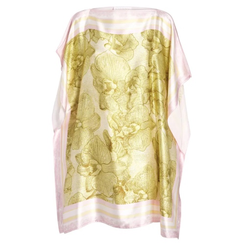 Orchid Kaftan In Pure Silk