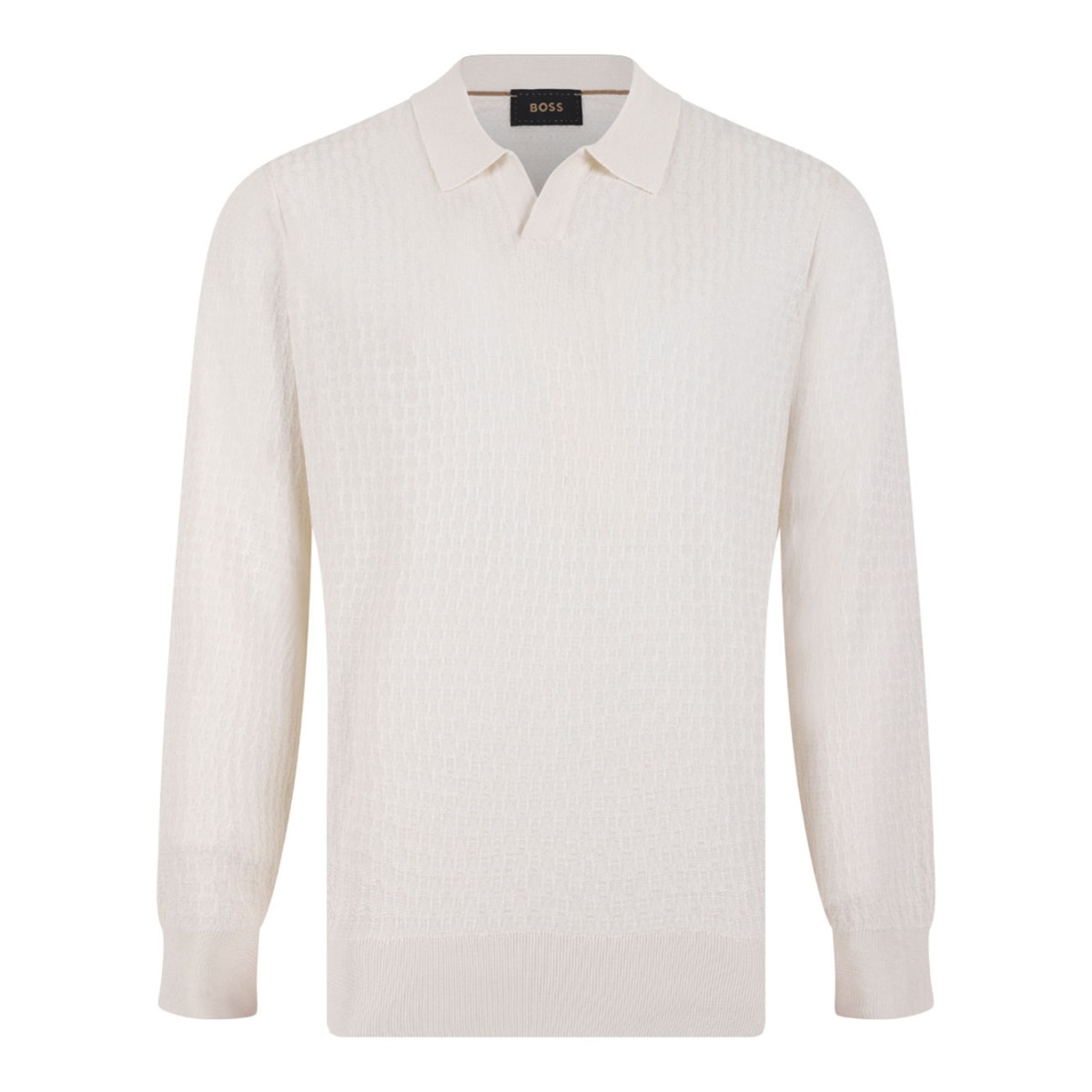 White Silk Polo Shirt