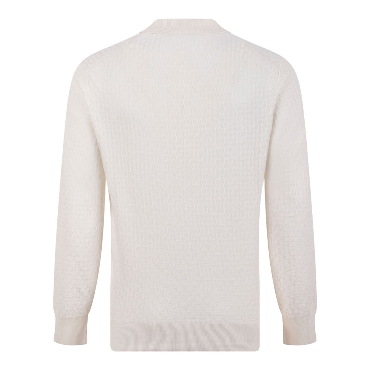 White Silk Polo Shirt